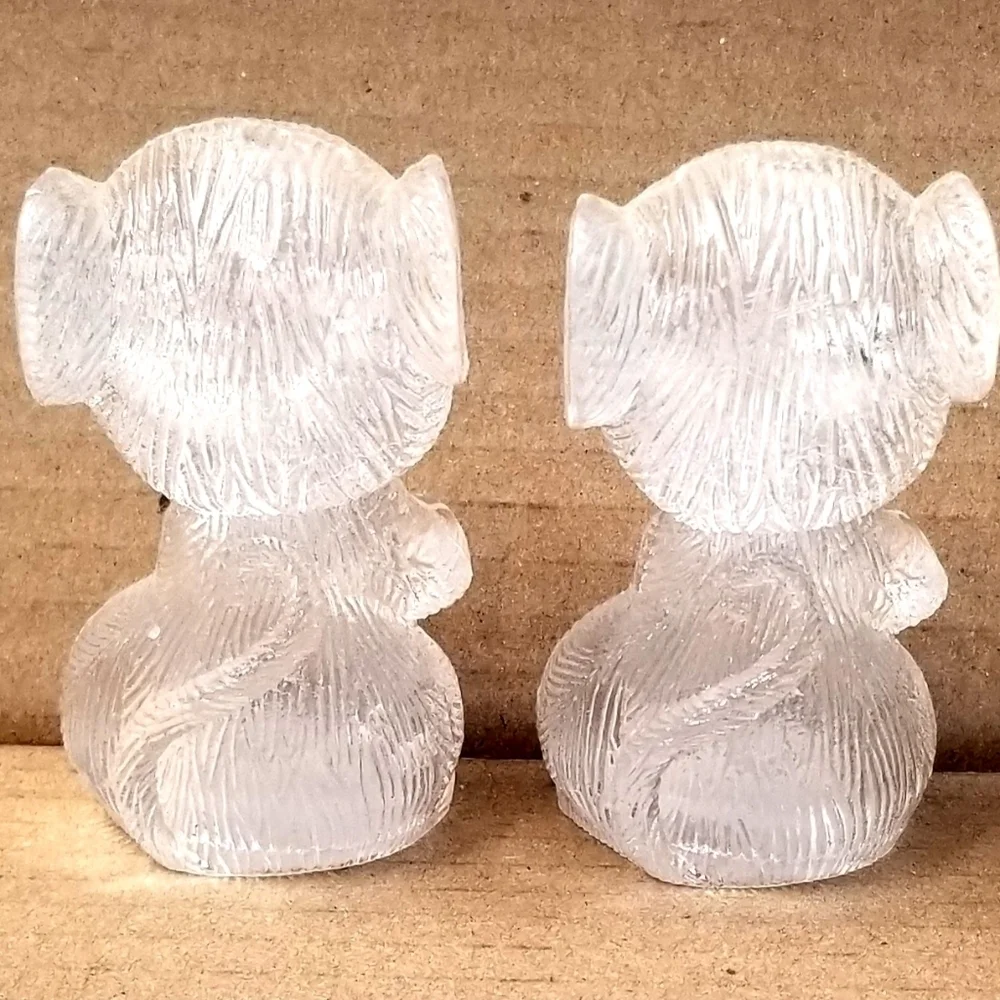 Set of 2 Acrylic Clear Mice Salt and Pepper Shakers
